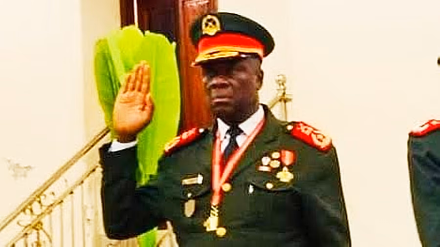 General sworn in as interim leader of Guinea-Bissau after coup