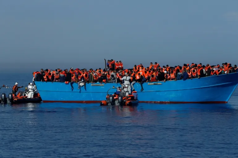 More than 50 African migrants rescued from boat in central Mediterranean