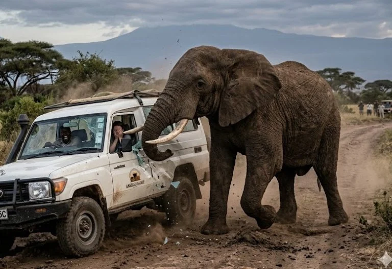 Three dead after vehicle collides with elephant in Uganda national park