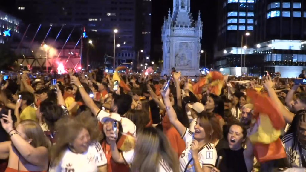 Wild celebrations in Madrid after Spain seal FIFA World Cup victory